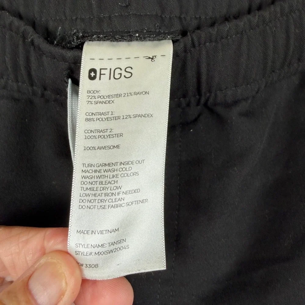 Figs Tansen Jogger Scrub Pants Mens XXL/S Black Technical Collection MXXSW2004S